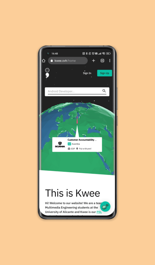 Kwee IT job platform screenshot